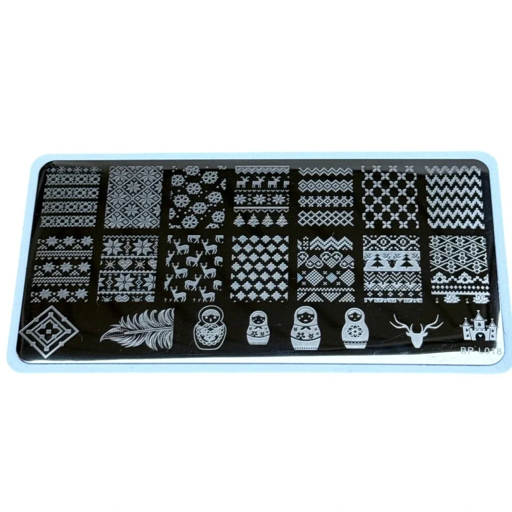 Born Pretty Nail Art Stamping Plate Bundle 10pc Floral Lace Christmas Cat BP BPL